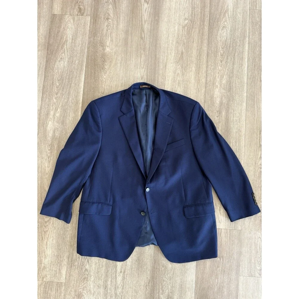 Peter Millar Wool Navy Sports Coat Blazer 48R